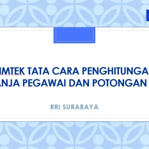 Bimtek Tata Cara Penghitungan Belanja Pegawai dan Potongan nya